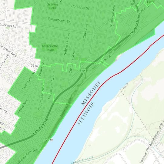 MSD grant area map