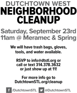 Dutchtown West neighborhood cleanup flyer