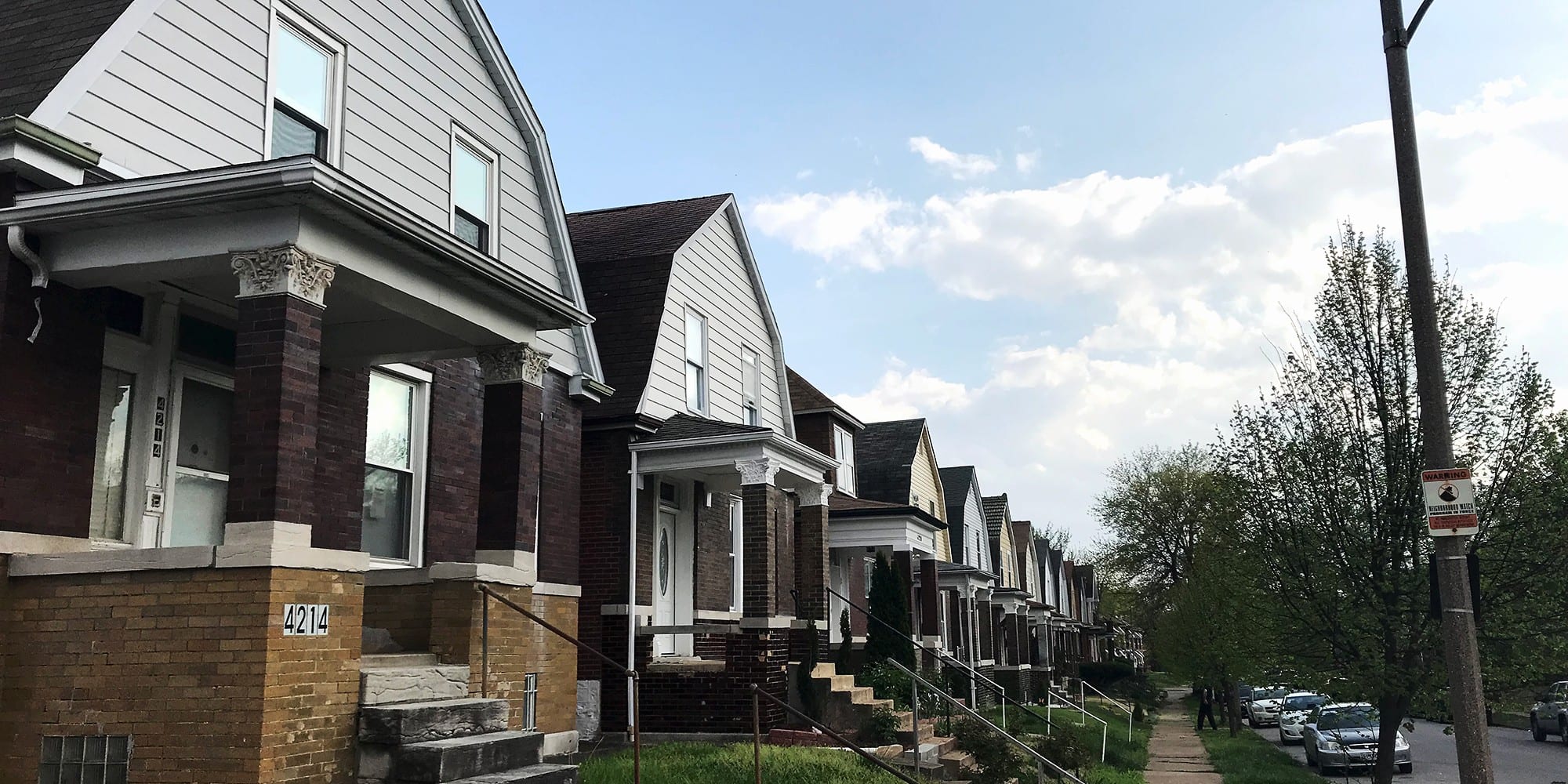 Homes on the 4200 block of Grace Avenue in Dutchtown West.