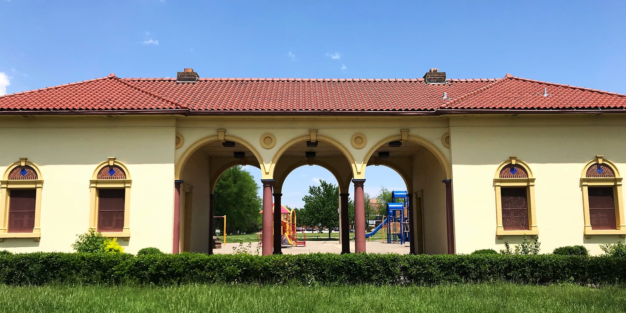 The pavilion at Minnie Wood Memorial Square. Photo by Nick Findley.