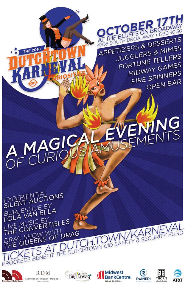 Poster for the 2018 Dutchtown Karneval of Curiosities