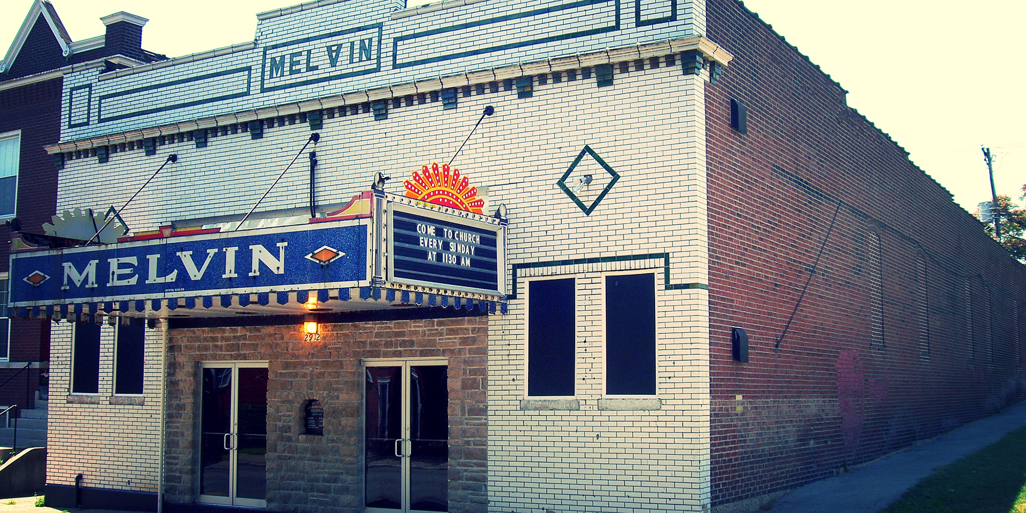 The former Melvin Theater on Chippewa Street in Dutchtown, St. Louis. Photo by Tom Lampe.