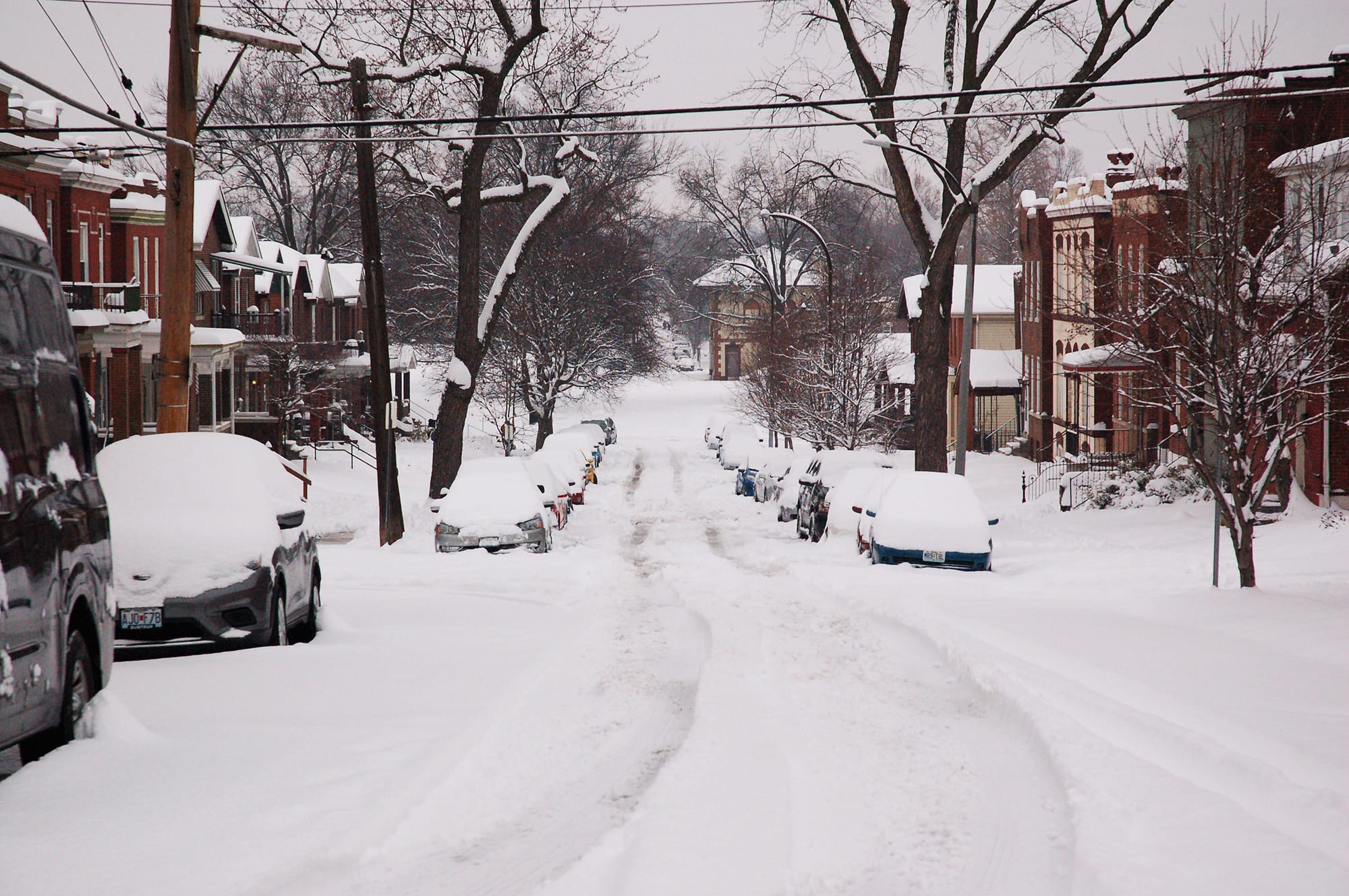 Virginia Avenue in the snow.