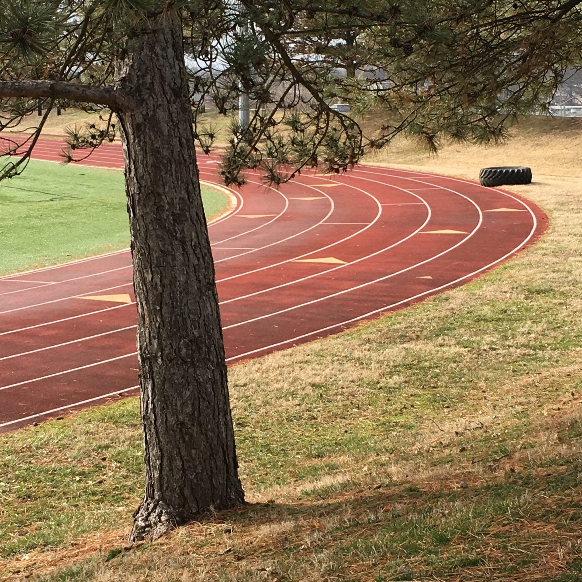 Track at St. Mary's High School in Dutchtown, St. Louis. Photo by Josh Burbridge.