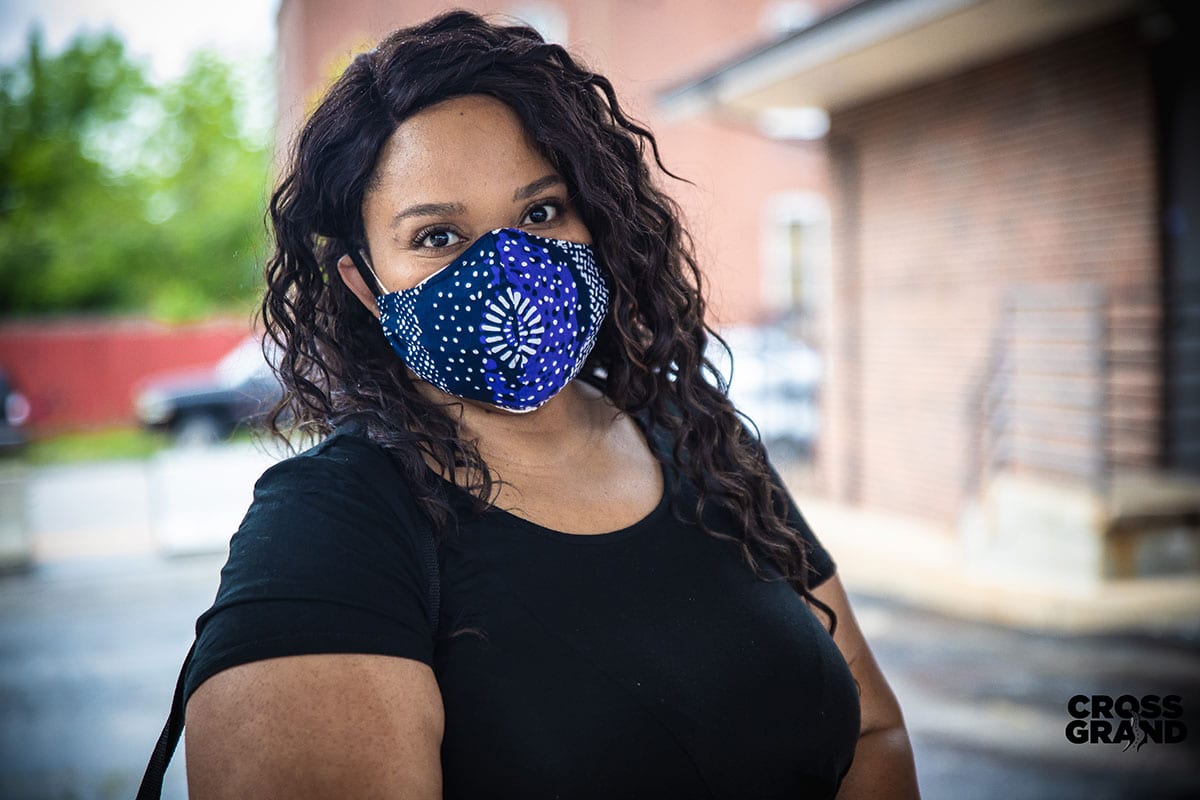 Dutchtown neighbors wearing masks at DT2 After Hours in Downtown Dutchtown. Photo by Chip Smith of Cross Grand.