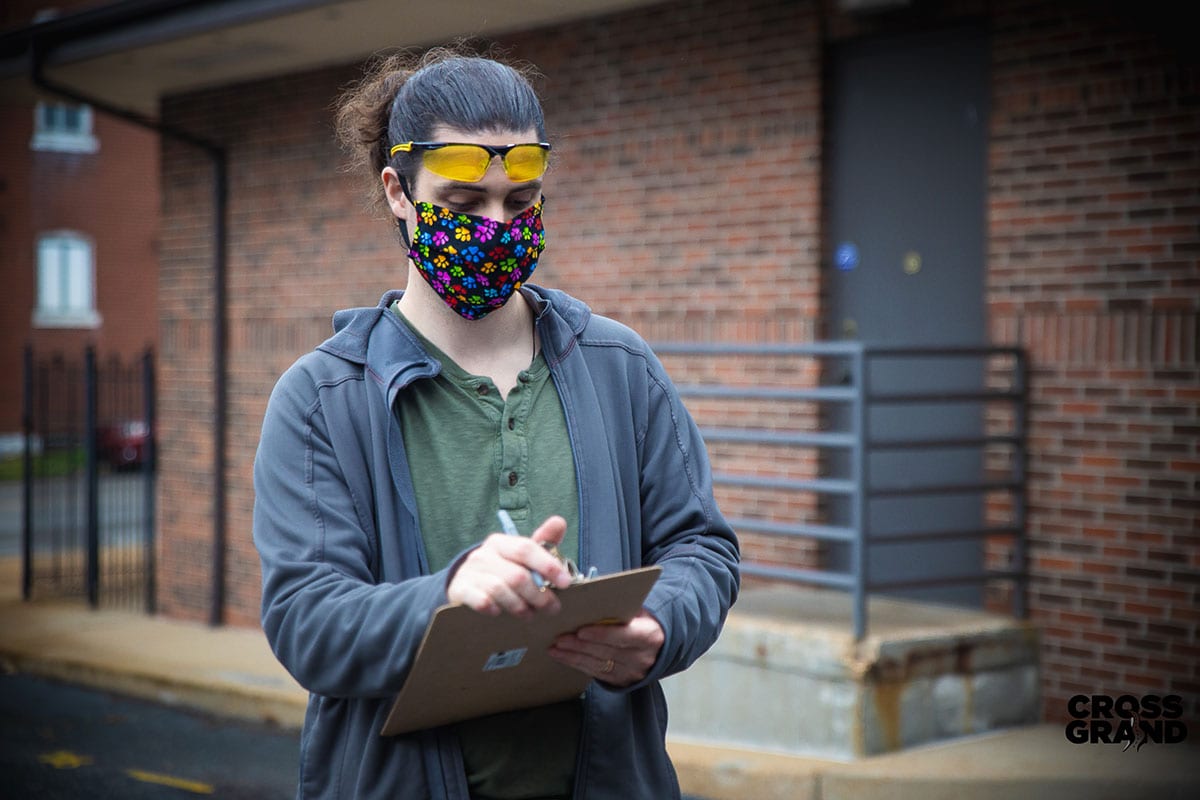 Dutchtown neighbors wearing masks at DT2 After Hours in Downtown Dutchtown. Photo by Chip Smith of Cross Grand.