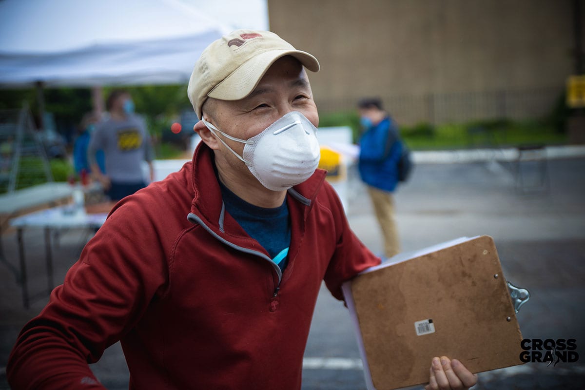 Dutchtown neighbors wearing masks at DT2 After Hours in Downtown Dutchtown. Photo by Chip Smith of Cross Grand.