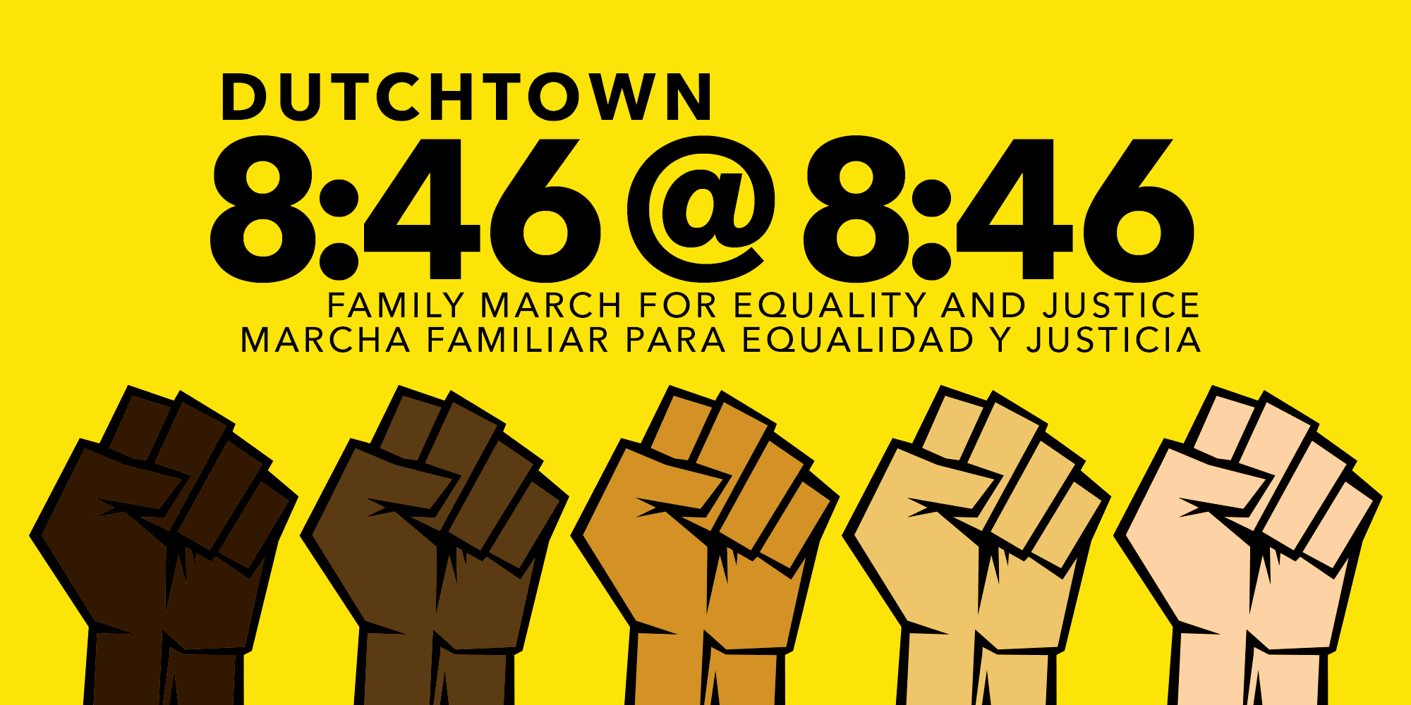Dutchtown 8:46 @ 8:46: Family march for equality and justice/Marcha familiar para equalidad y justicia.
