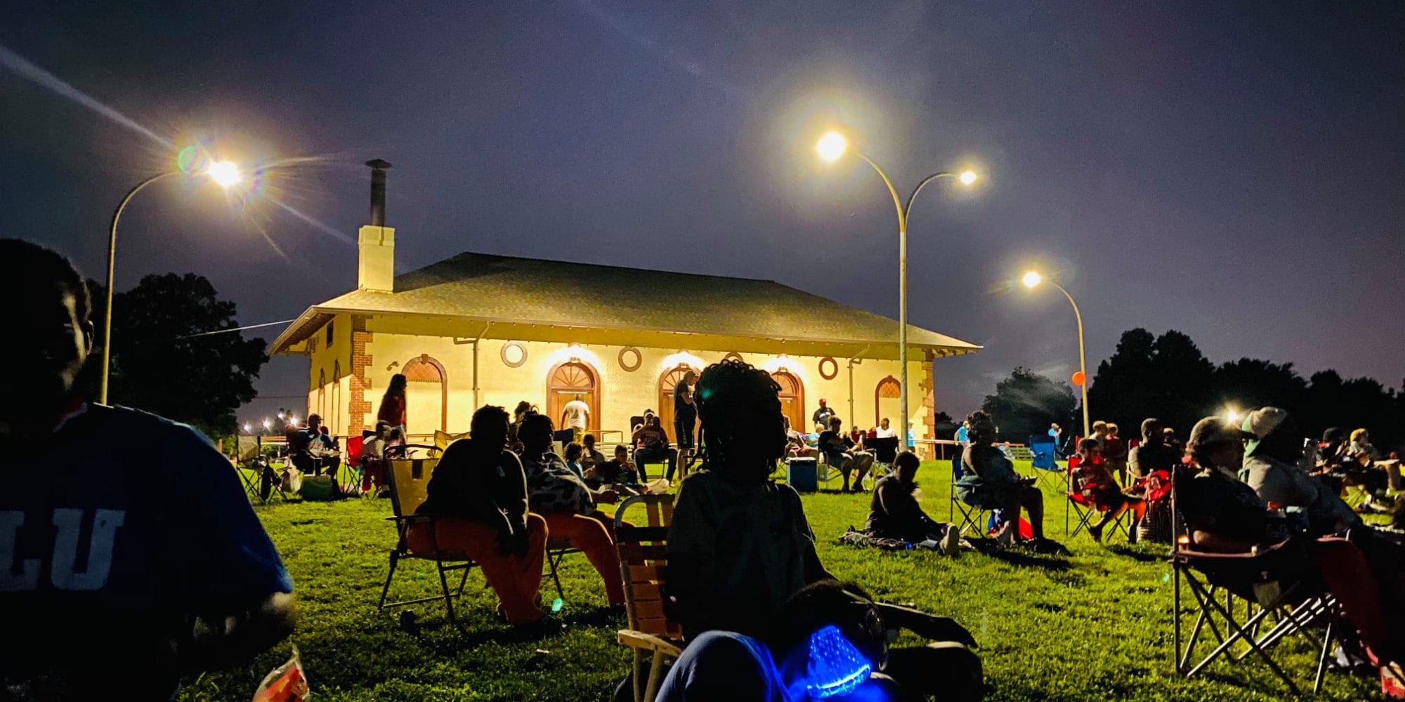 July 2020 Dutchtown Movie Night in Marquette Park. Photo by Ben Robinson of Billionaire Royalties.