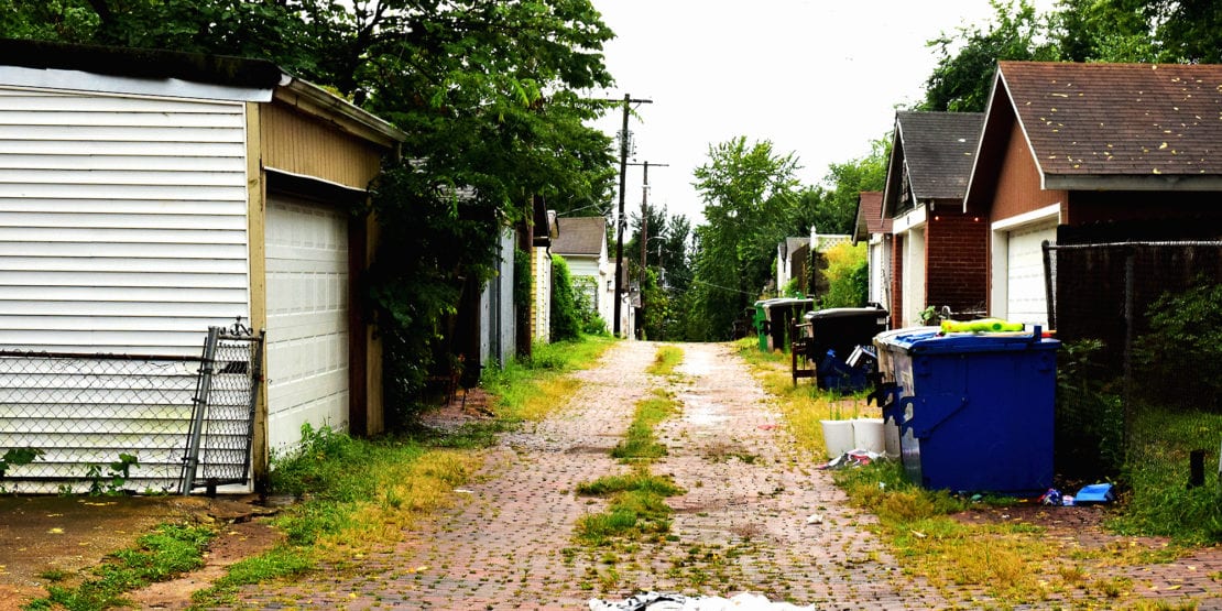 An alley off of Taft Avenue in Dutchtown.