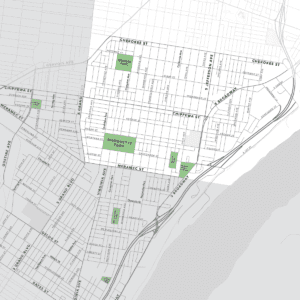 Map of the St. Louis Metropolitan Police Department's Third District covering parts of Dutchtown, Gravois Park, and Marine Villa in South St. Louis.