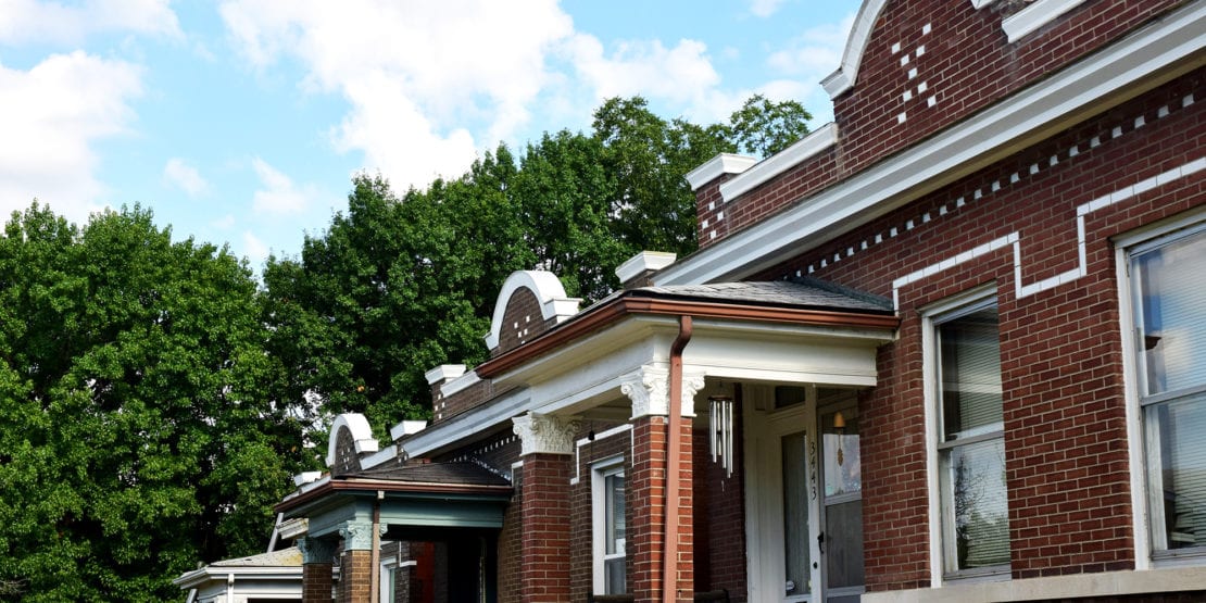 Houses on Gasconade Street in the Dutchtown neighborhood of St. Louis.