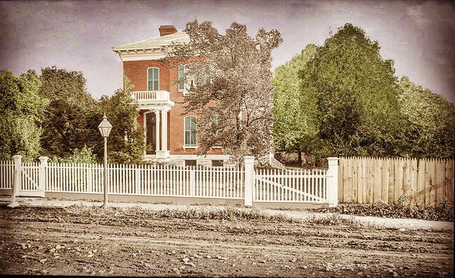 John Withnell Dunn House, 3418 Meramec Street in Downtown Dutchtown. Colorized by Mark Loehrer of Arch City History.
