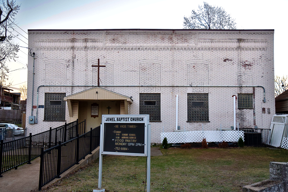 Jewel Baptist Church on Minnesota Avenue in the Mount Pleasant neighborhood of St. Louis.