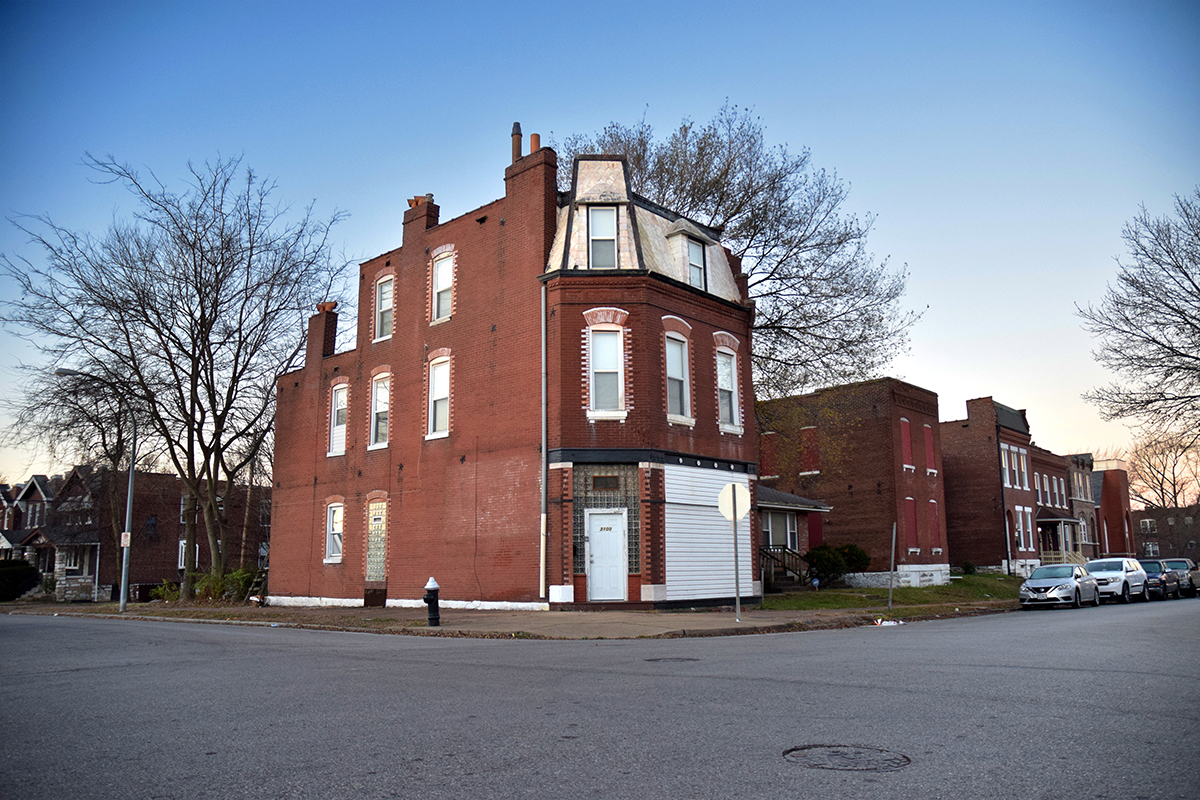 Mixed use building at Minnesota Avenue and Mount Pleasant Street.