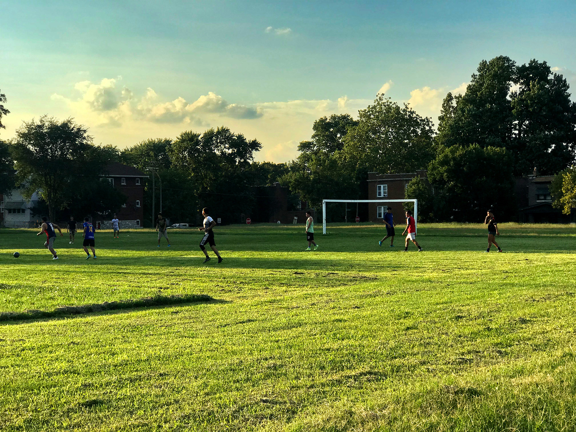 Soccer at Marquette Park in Dutchtown, St. Louis, MO.