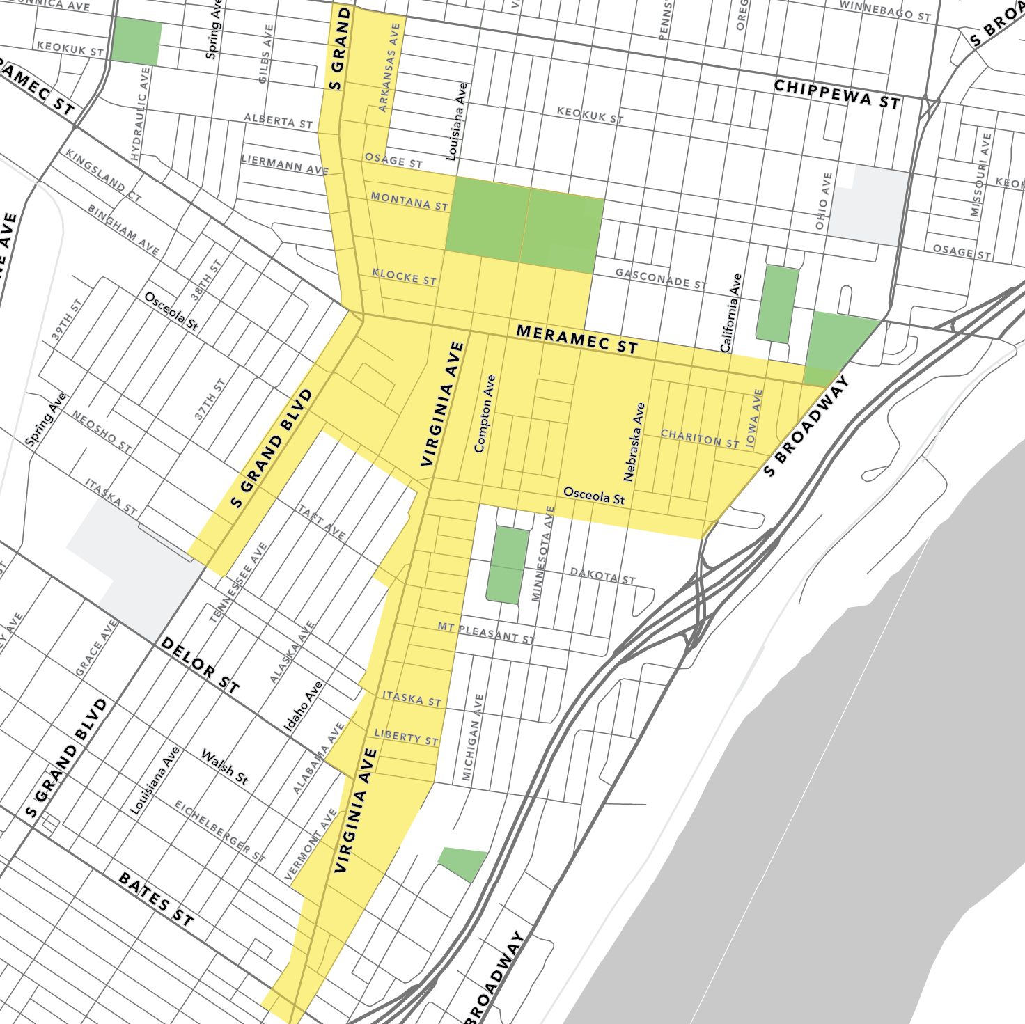 The UrbanMain planning area in Dutchtown, St. Louis, MO.