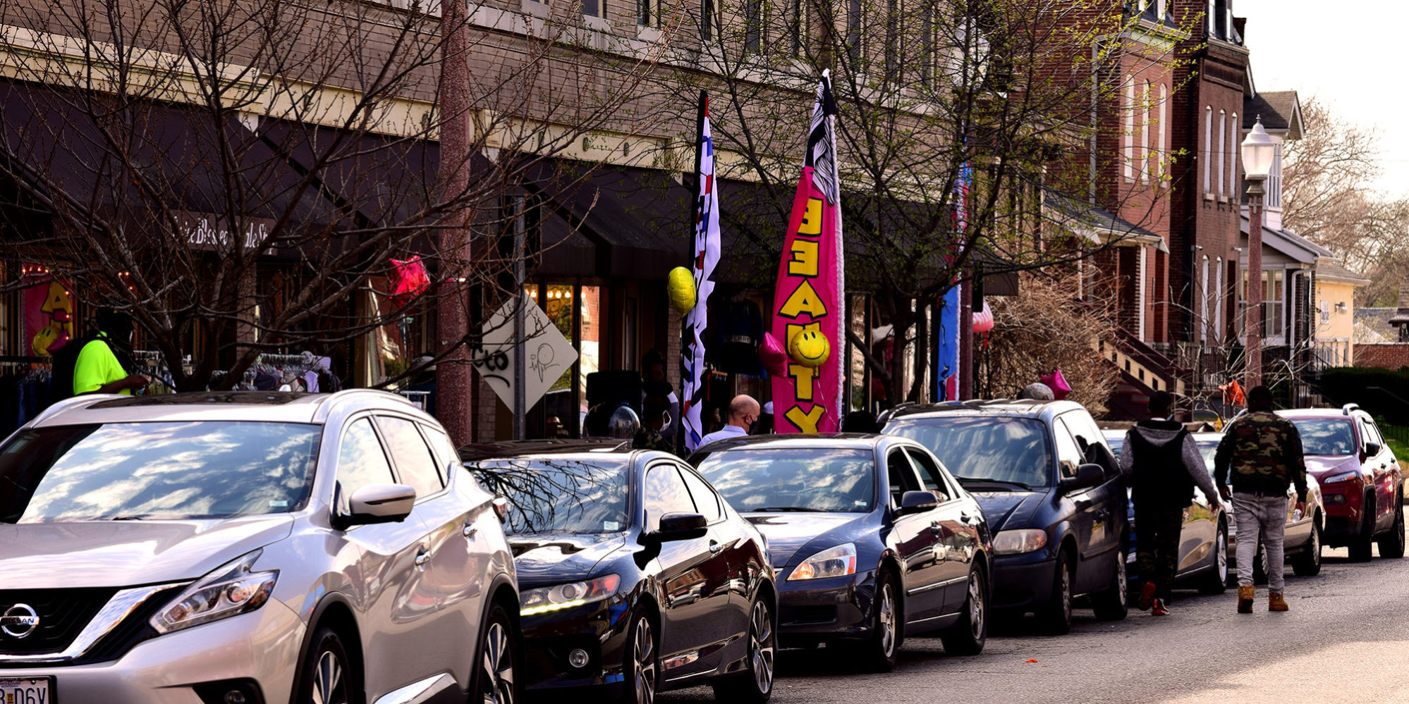 Meramec Street during the Spring Sidewalk Sale in Downtown Dutchtown, St. Louis, MO.