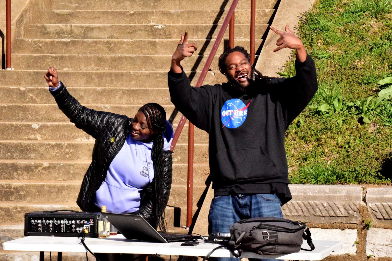 Neighbors enjoying music at Marquette Park in Dutchtown, St. Louis, MO.