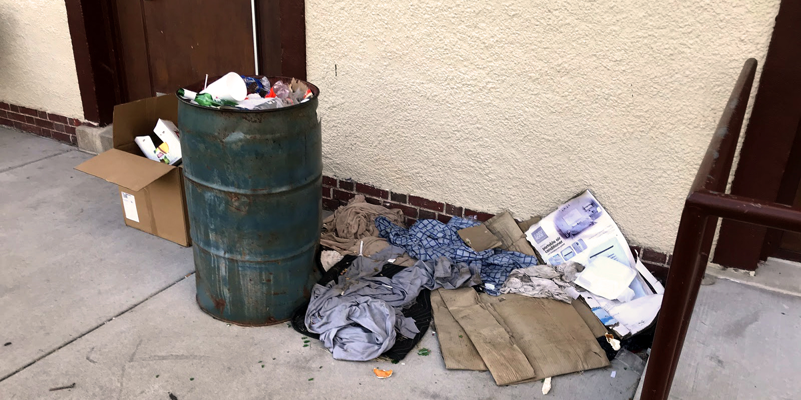 Trash at Marquette Park.