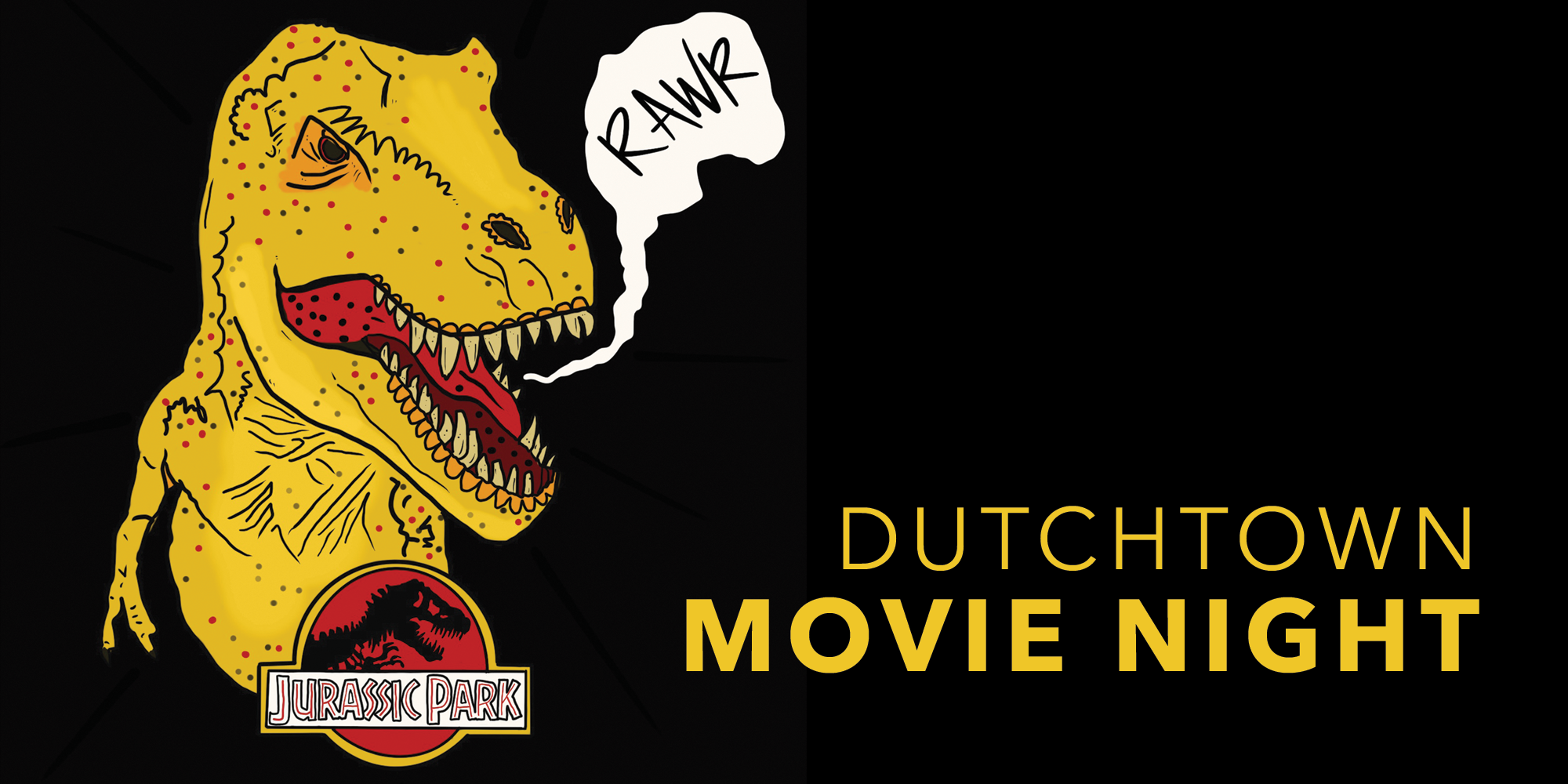 Jurassic Park oo ku taal Dutchtown Night Night Movie.