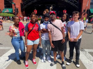 Encore4Youth Leadership Program participants at Busch Stadium.