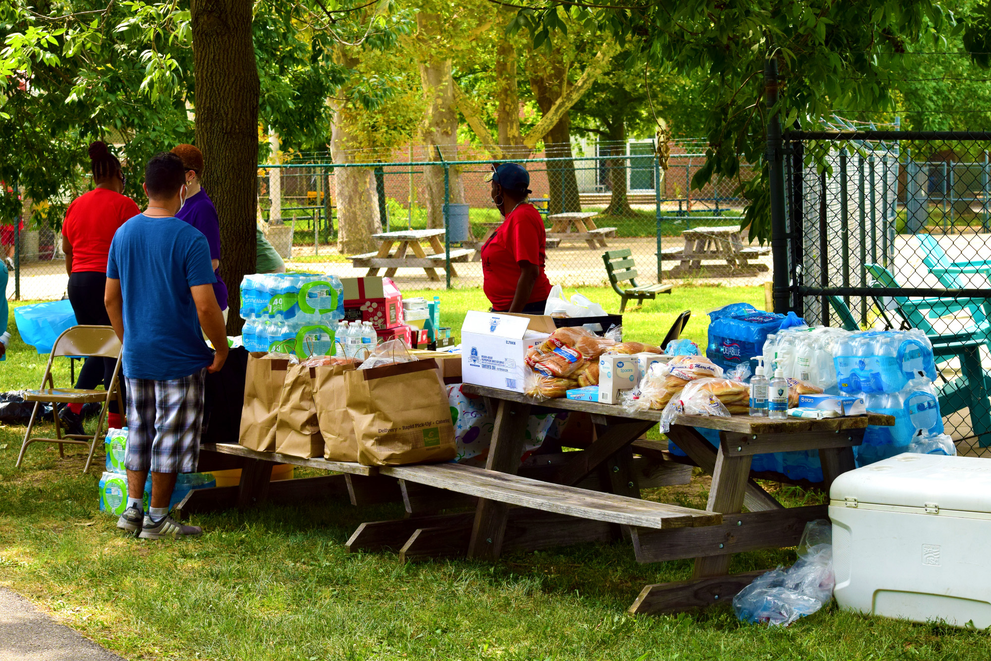 Free food and drinks for attendees at Marquette Community Day in Dutchtown, St. Louis, MO.