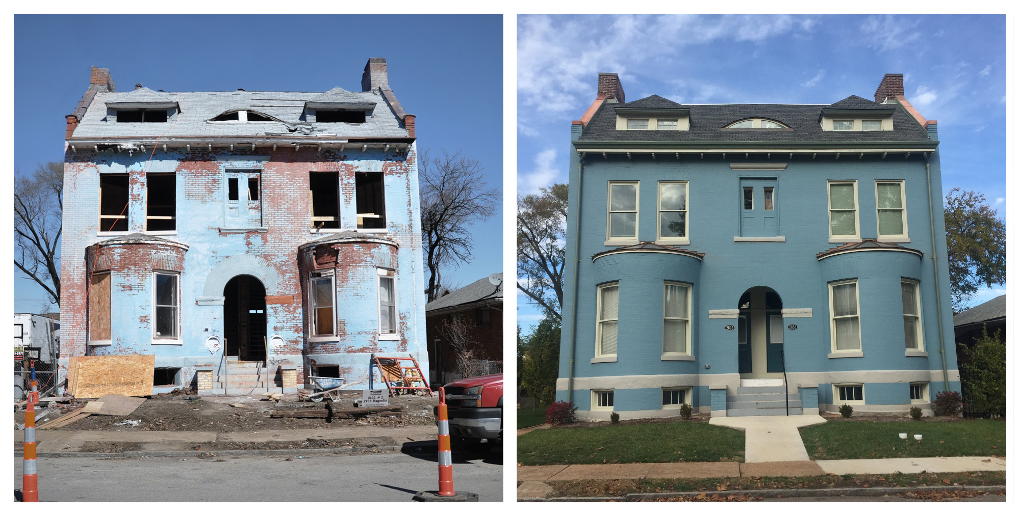 2833 Magnolia Avenue, part of Lutheran Development Group's East Fox Homes project in Fox Park, St. Louis, MO.