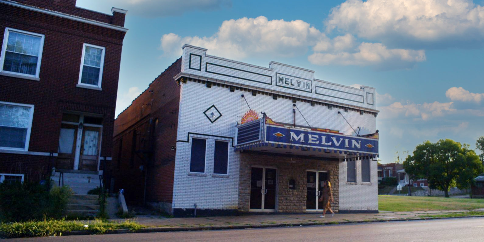 The Melvin Theater on Chippewa Street in Dutchtown, St. Louis, MO. Photo by Michael Allen.