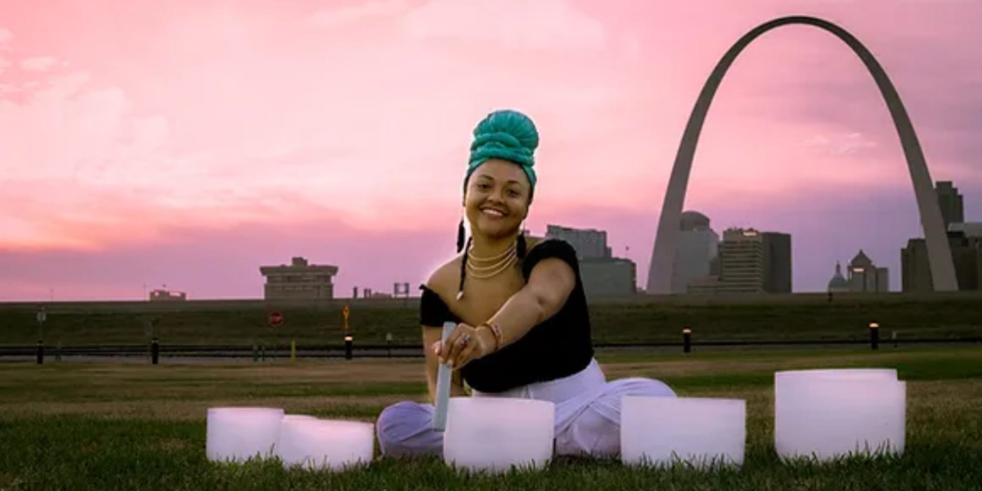 Yoga instructor Miss Fluid offers free classes in the Gravois Park neighborhood.