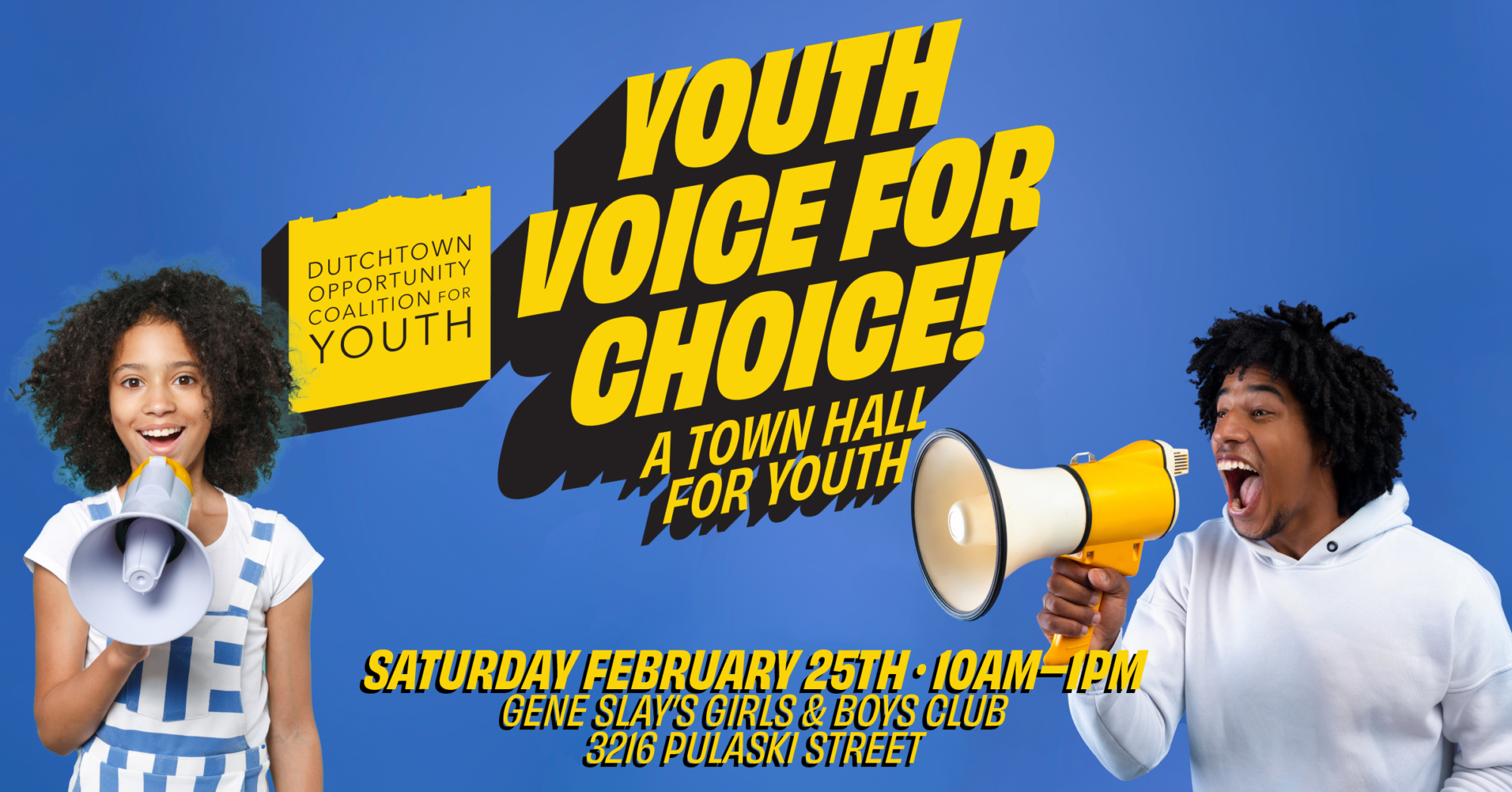 DOCY's Youth Voice for Choice event on February 25th at Gene Slay's Girls and Boys Club in Dutchtown.