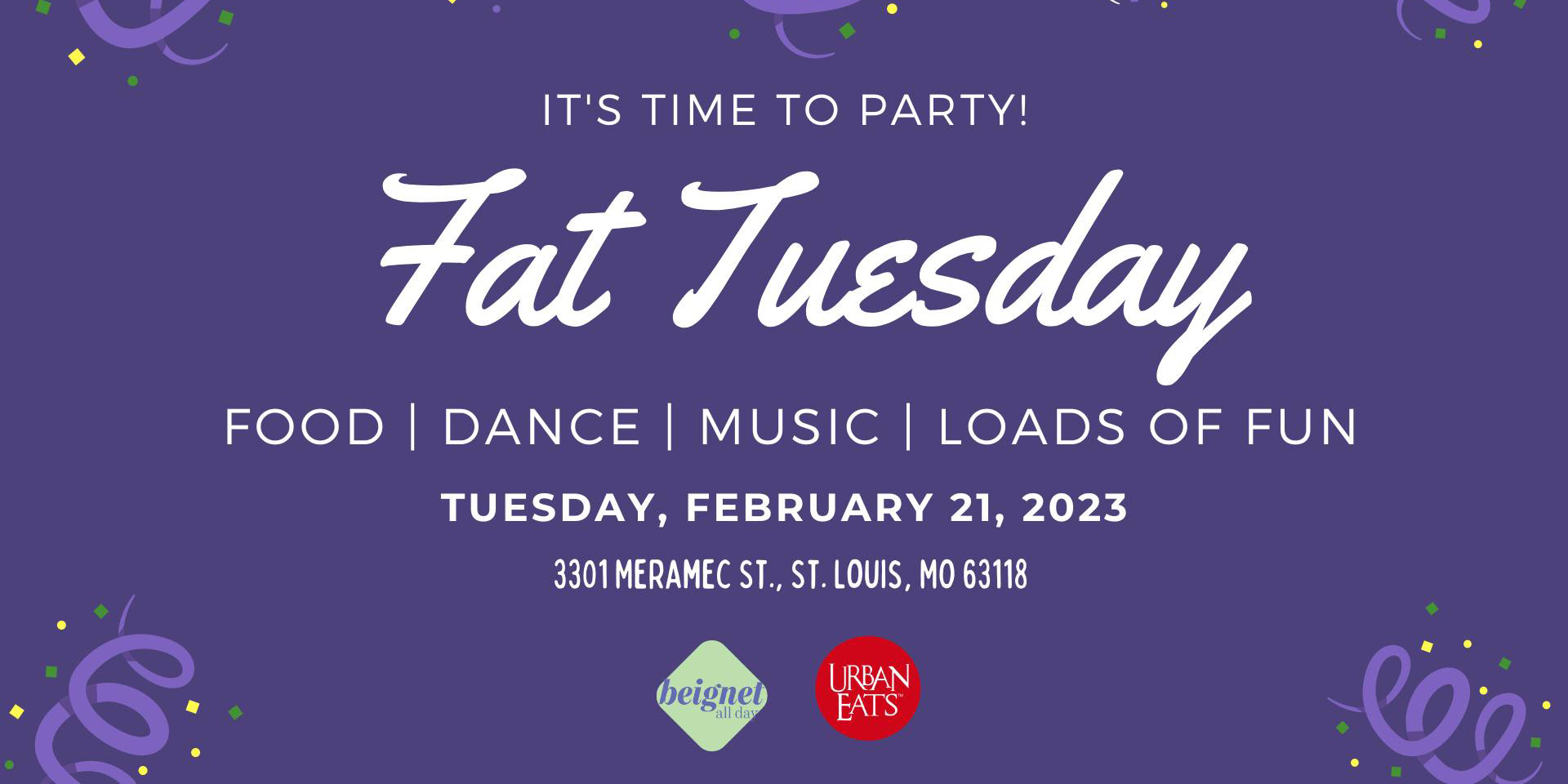 Celebrate Fat Tuesday with Beignet All Day at Urban Eats in Dutchtown.