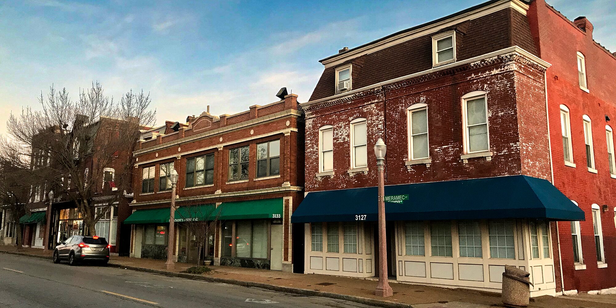 The 3100 block of Meramec Street in Downtown Dutchtown, St. Louis, MO.